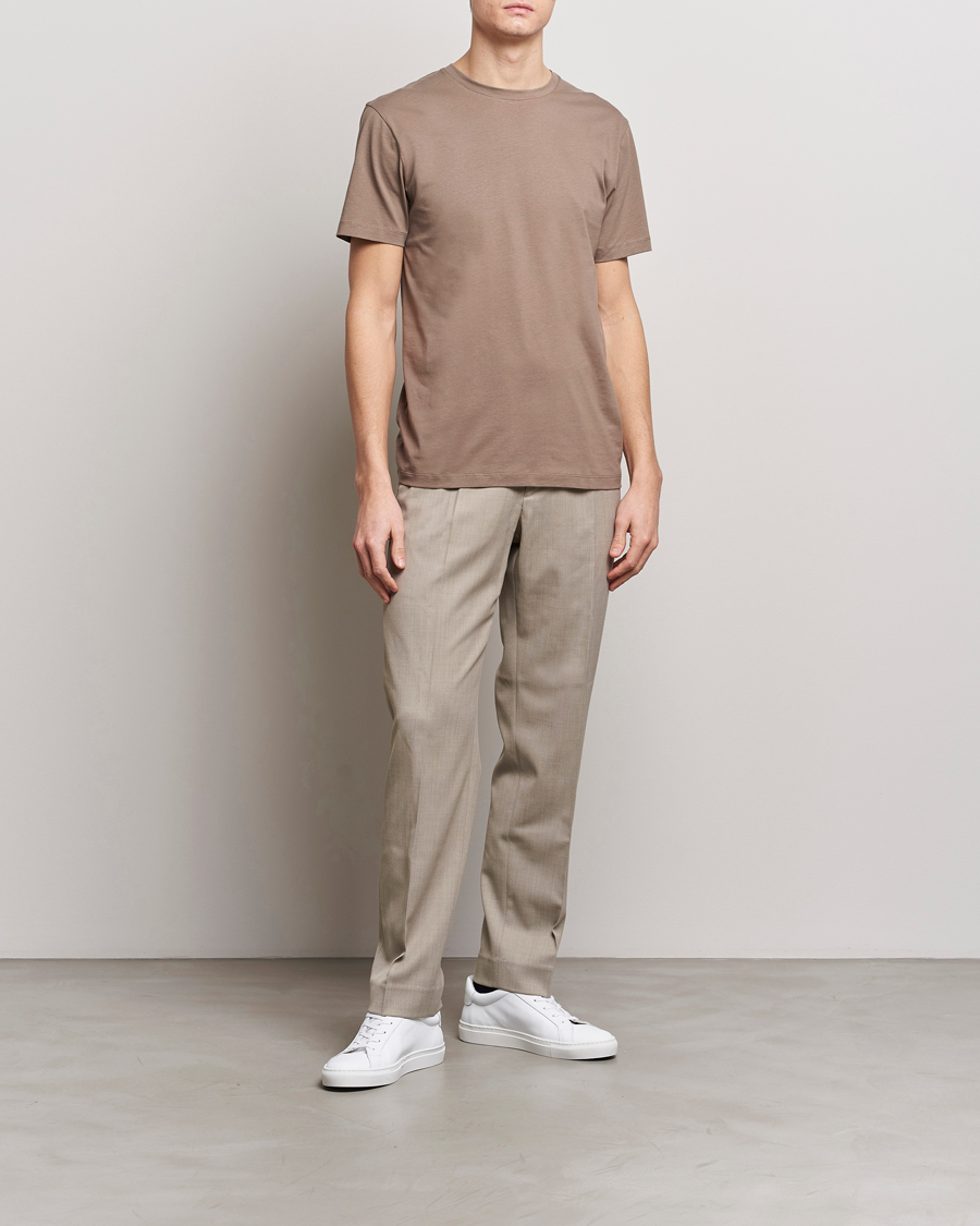 Herren | T-Shirts | J.Lindeberg | Sid Basic T-Shirt Walnut