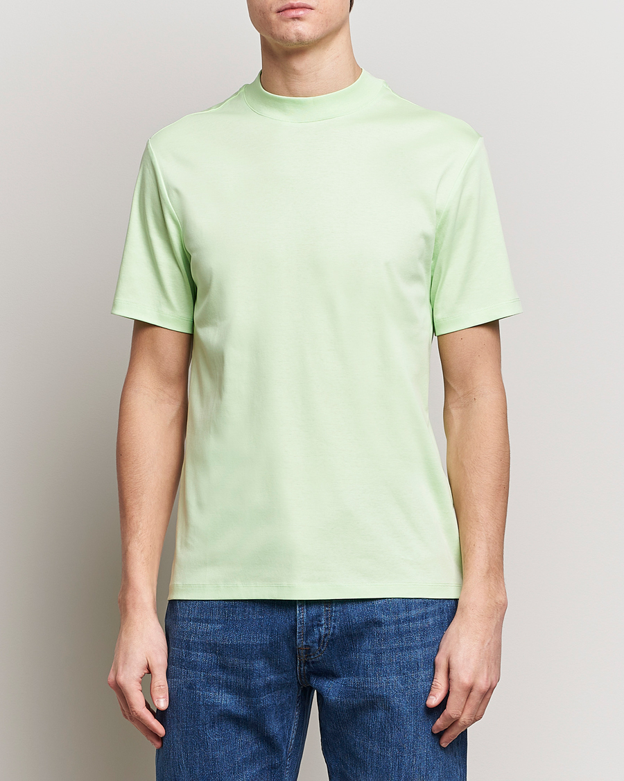 Herren | T-Shirts | J.Lindeberg | Ace Mock Neck T-Shirt Paradise Green