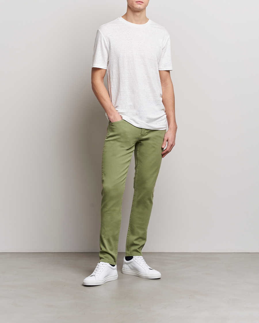 Herren | T-Shirts | J.Lindeberg | Coma Linen T-Shirt Cloud White