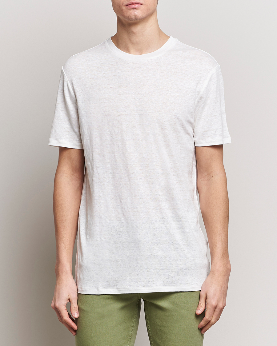 Herren | Business & Beyond | J.Lindeberg | Coma Linen T-Shirt Cloud White