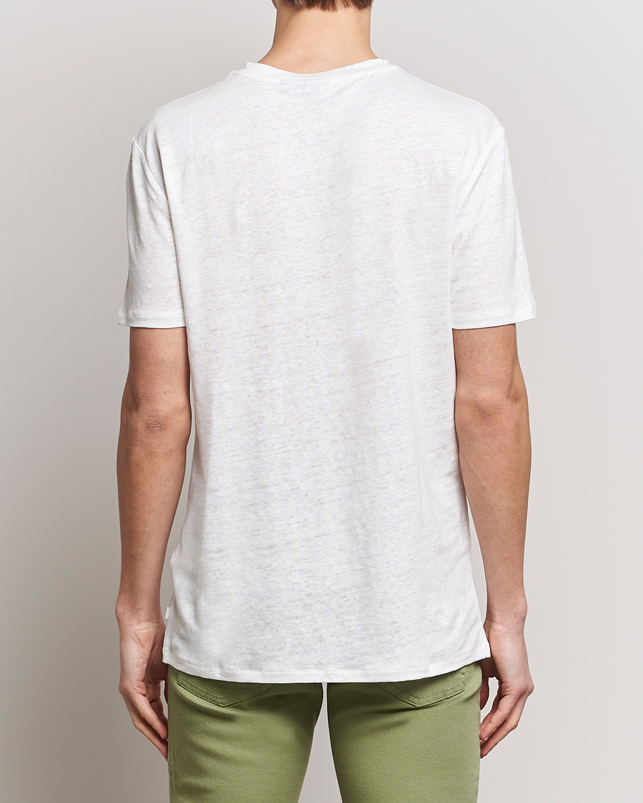 Herren | T-Shirts | J.Lindeberg | Coma Linen T-Shirt Cloud White
