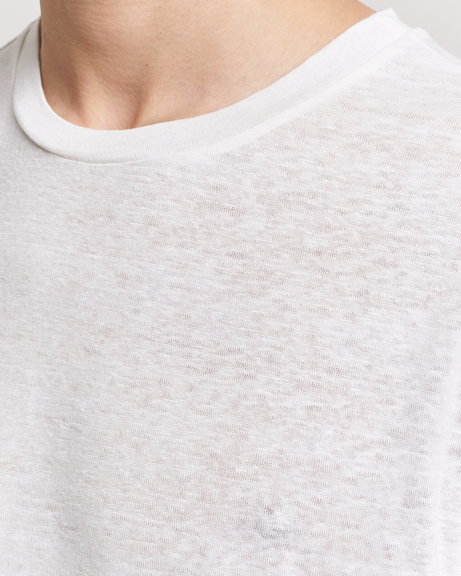 Herren | T-Shirts | J.Lindeberg | Coma Linen T-Shirt Cloud White