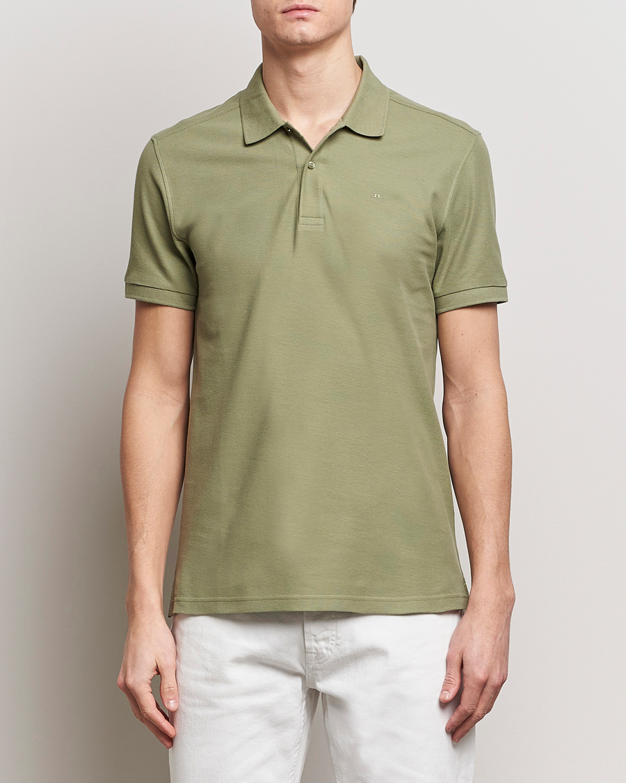 Herren | Kurzarm-Poloshirts | J.Lindeberg | Troy Polo Shirt Oil Green
