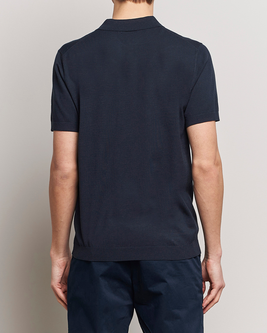 Herren | Poloshirts | J.Lindeberg | Ridge Rayon Silk Polo Navy