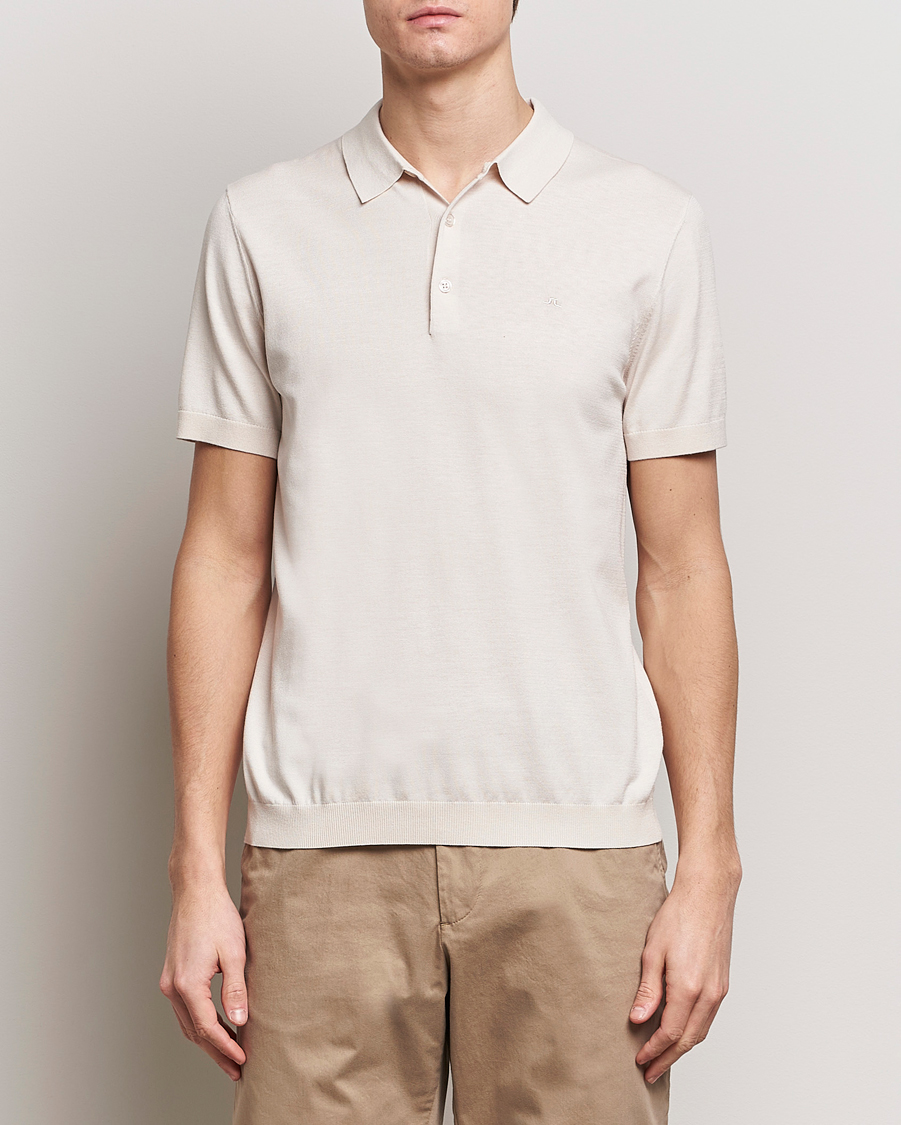 Herren | Poloshirt | J.Lindeberg | Ridge Rayon Silk Polo Moonbeam