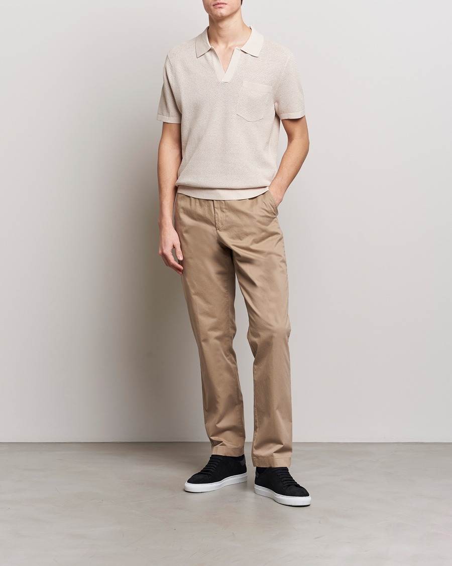 Herren | Poloshirts | J.Lindeberg | Ben Open Collar Polo Moonbeam