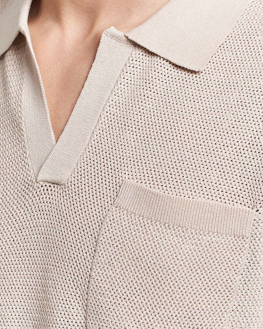 Herren | Poloshirts | J.Lindeberg | Ben Open Collar Polo Moonbeam