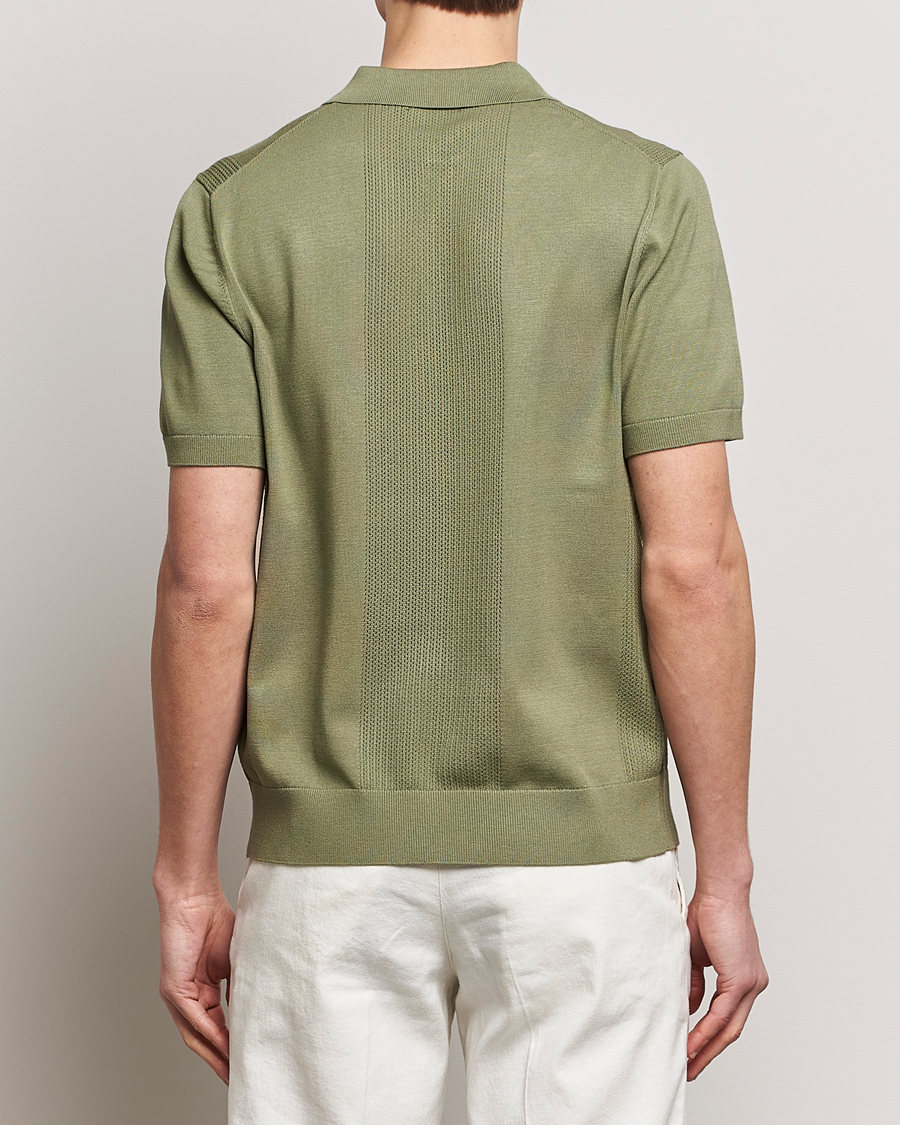 Herren | Poloshirts | J.Lindeberg | Reymond Solid Knitted Polo Oil Green