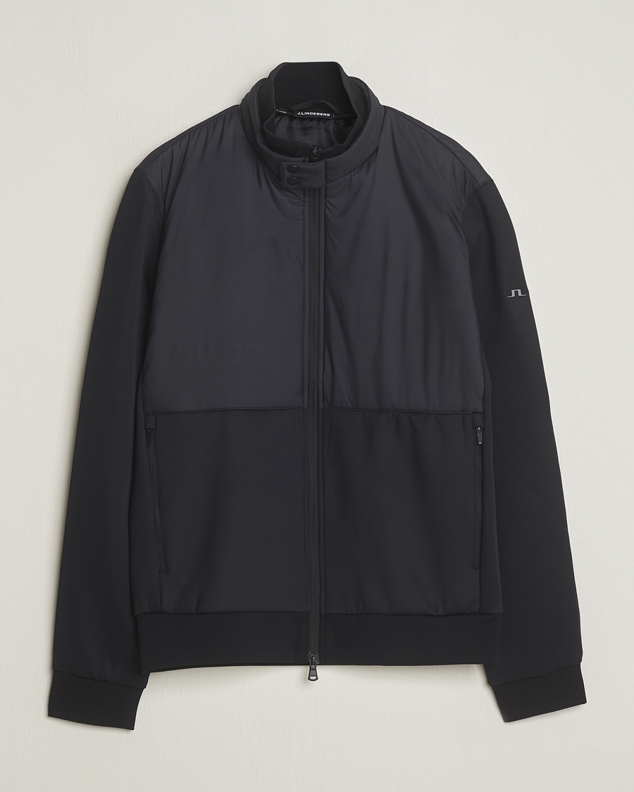 Herren | Pullover | J.Lindeberg | Dovid Hybrid Jacket Black