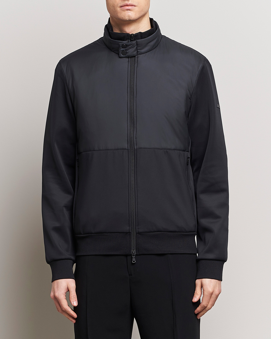 Herren | Full-zip | J.Lindeberg | Dovid Hybrid Jacket Black