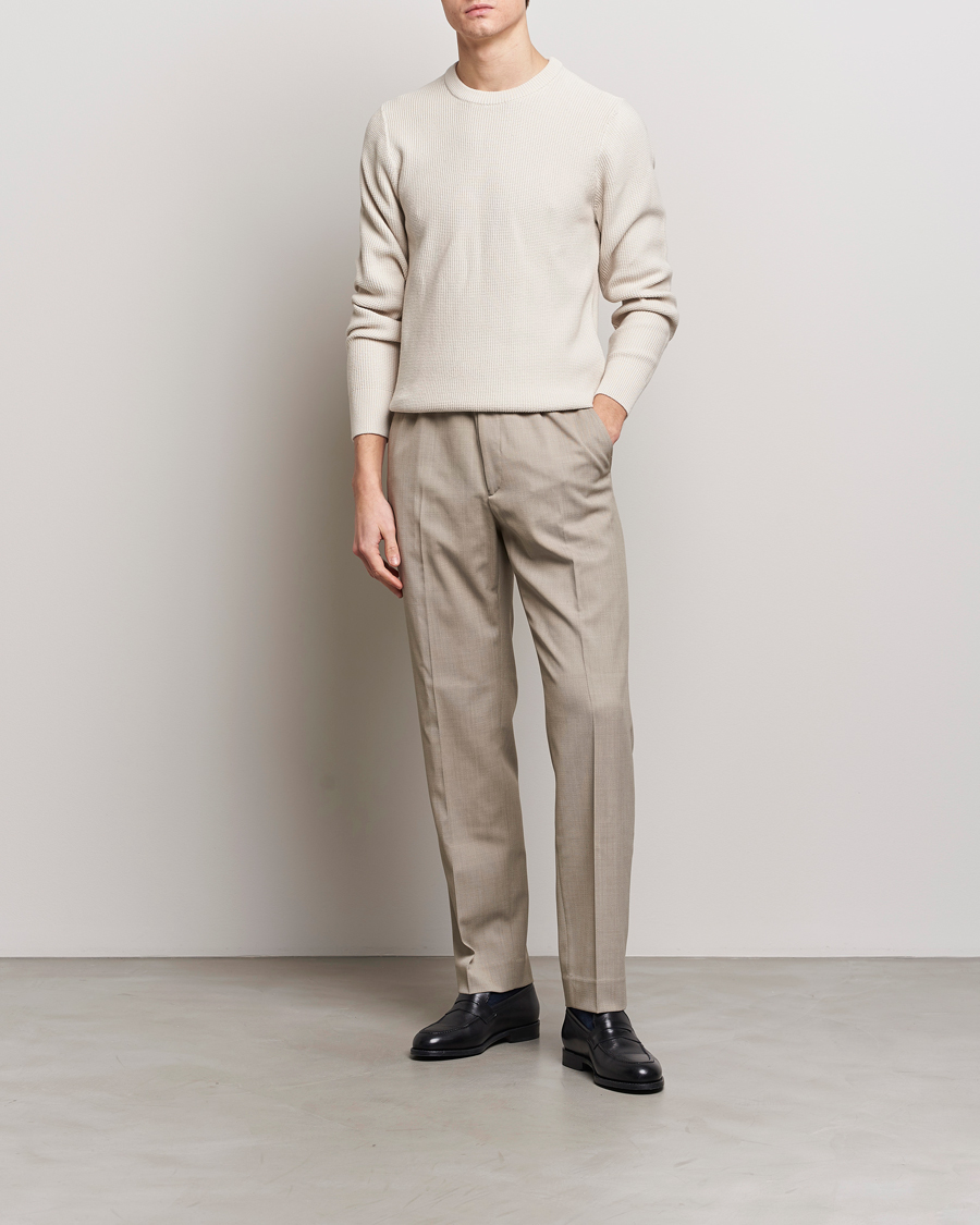Herren | Pullover | J.Lindeberg | Arthur Structure Organic Cotton Crew Neck Moonbeam