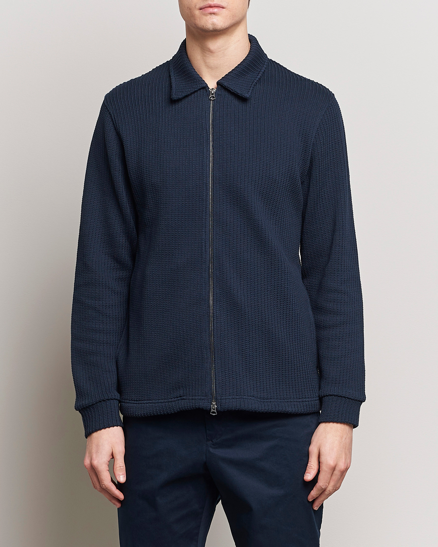 Herren |  | J.Lindeberg | Lansa Jersey Zip Jacket Navy