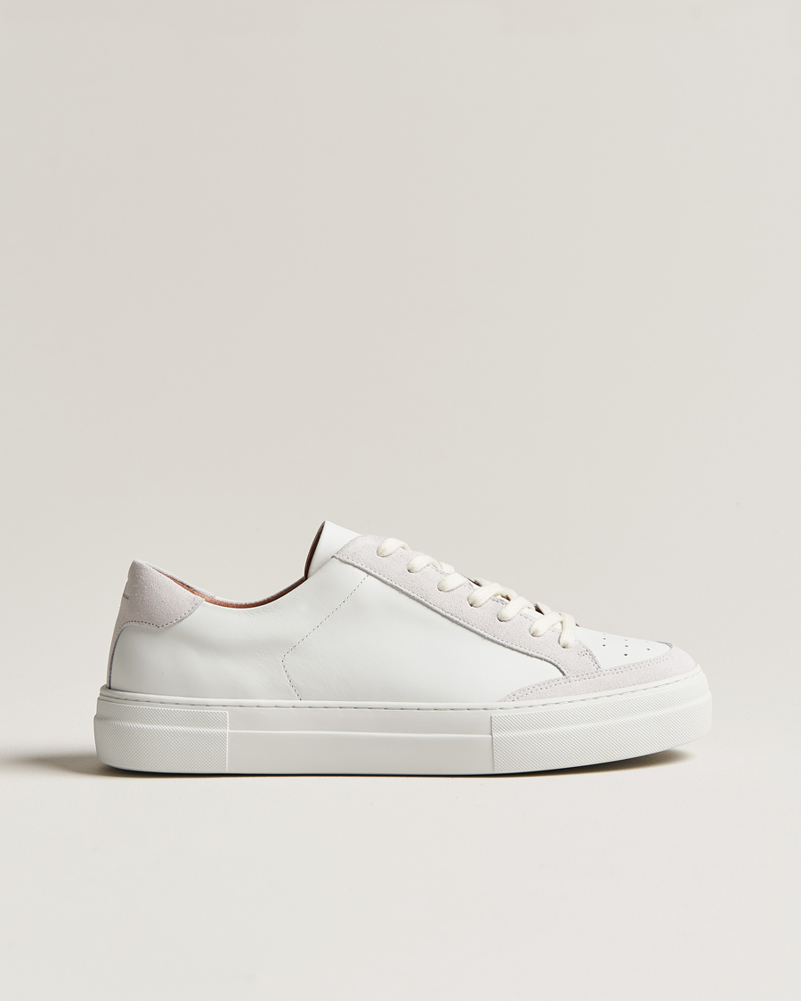 Herren | J.Lindeberg Art Signature Leather Sneaker White | J.Lindeberg | Art Signature Leather Sneaker White