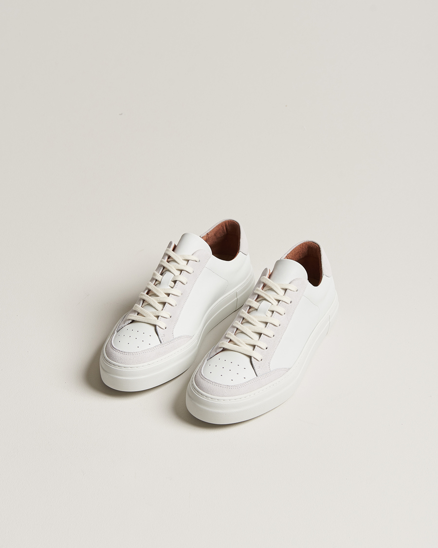 Herren | J.Lindeberg Art Signature Leather Sneaker White | J.Lindeberg | Art Signature Leather Sneaker White