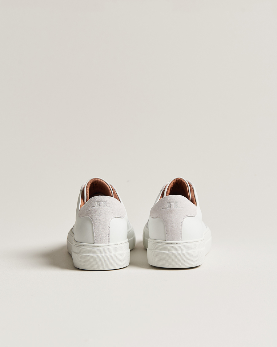 Herren | J.Lindeberg Art Signature Leather Sneaker White | J.Lindeberg | Art Signature Leather Sneaker White