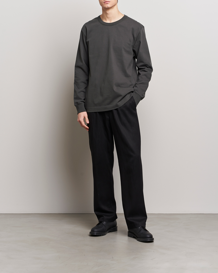 Herren | T-Shirts | CDLP | Heavyweight Long Sleeve T-Shirt Charcoal