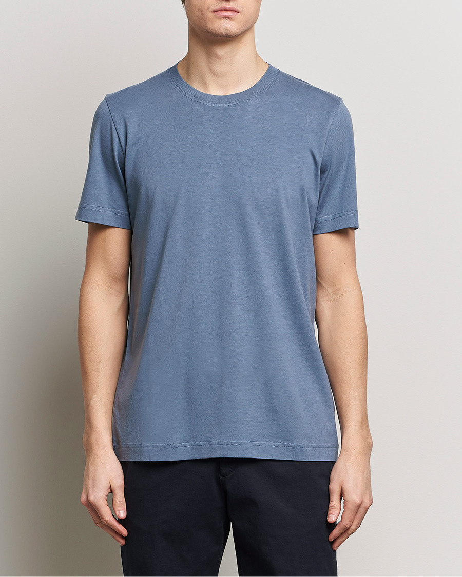 Herren | Kurzarm T-Shirt | CDLP | Crew Neck Tee Steel Blue