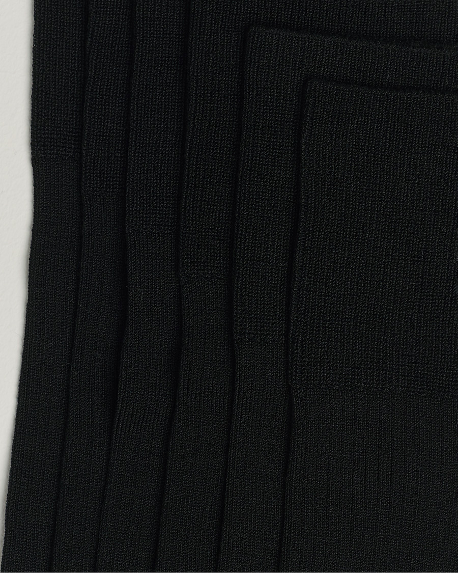 Herren | Normale Socken | CDLP | 6-Pack Cotton Rib Socks Black