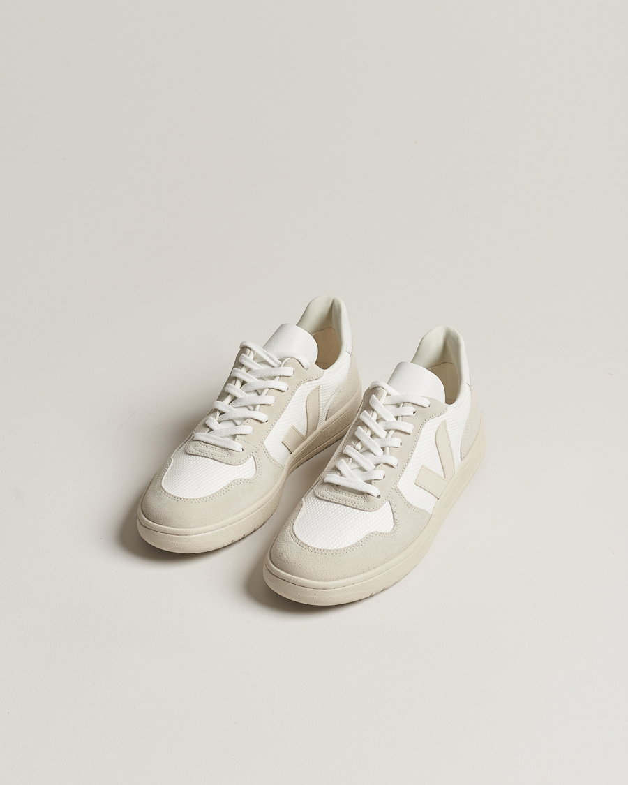 Men |  | Veja | V-10 Mesh Sneaker White/Natural Pierre