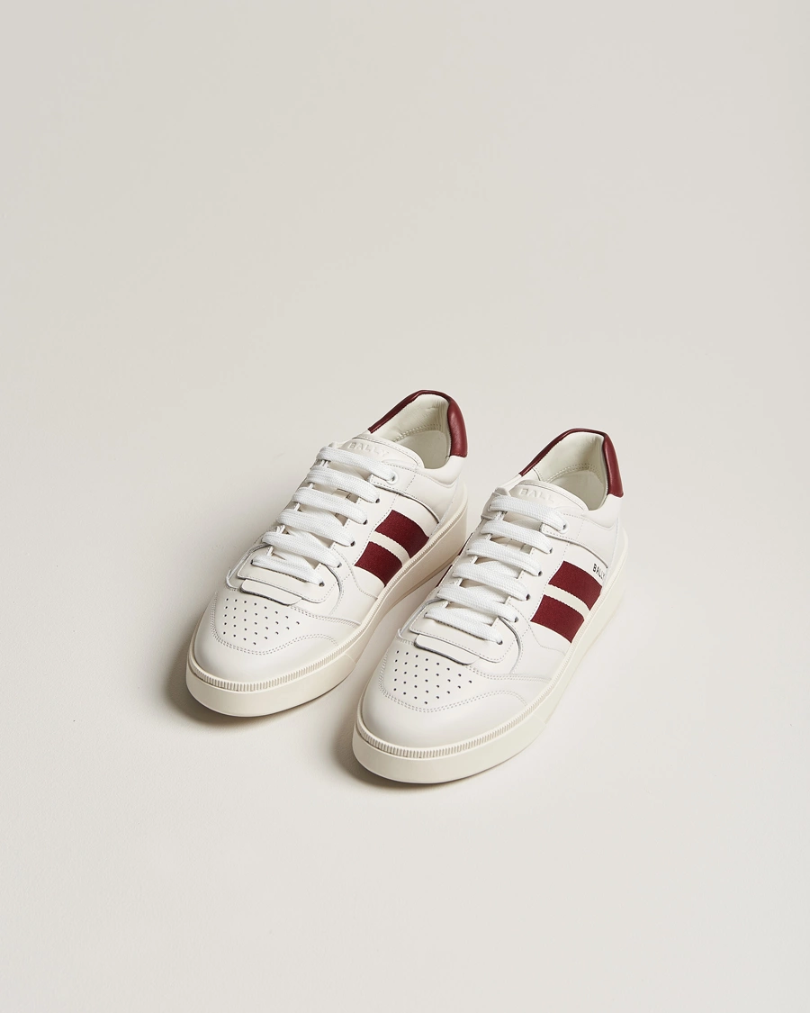 Herren | Sneaker mit niedrigem Schaft | Bally | Rebby Leather Sneaker White/Ballyred