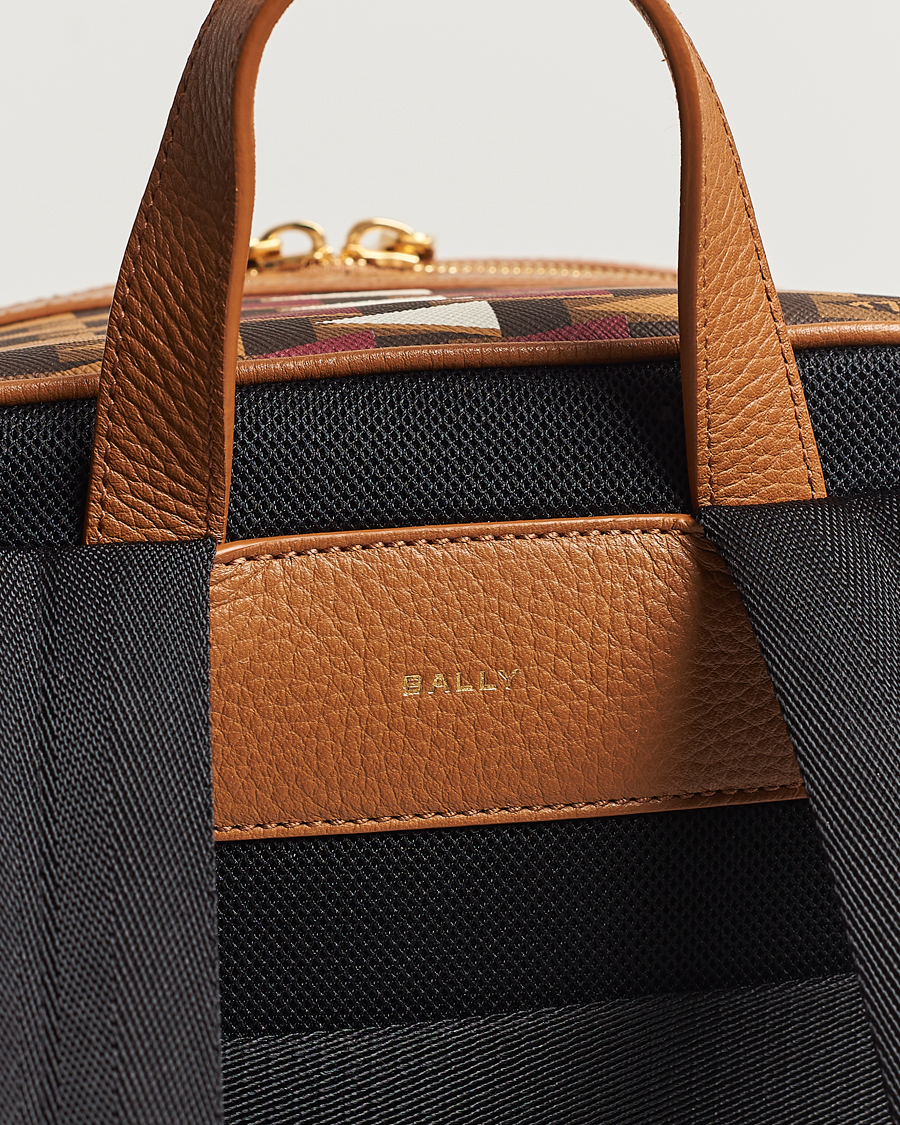 Herren | Bally Pennant Monogram Leather Backpack Brown | Bally | Pennant Monogram Leather Backpack Brown