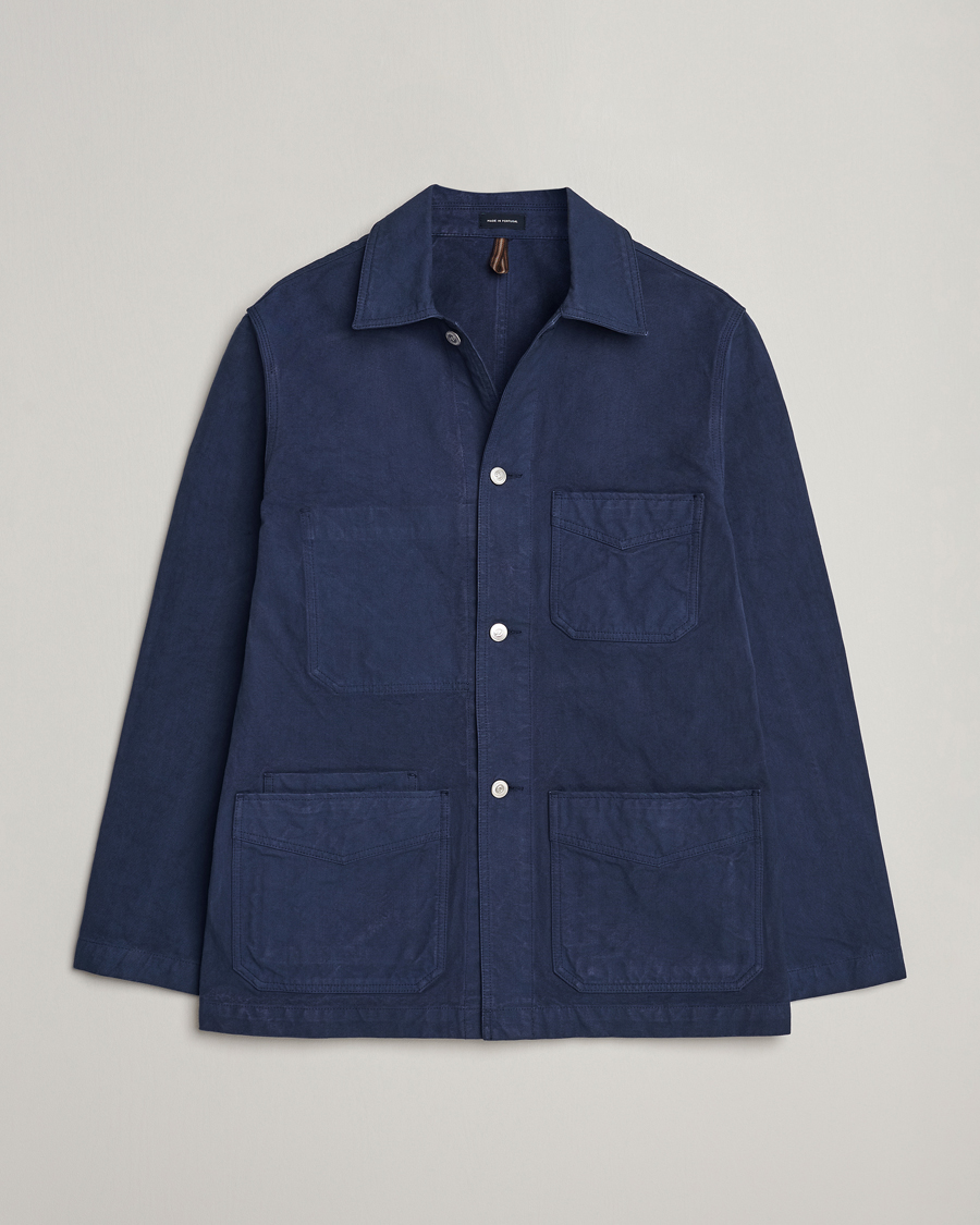 Herren | Jacken | Drake's | Duck Cotton Canvas Shore Jacket Navy