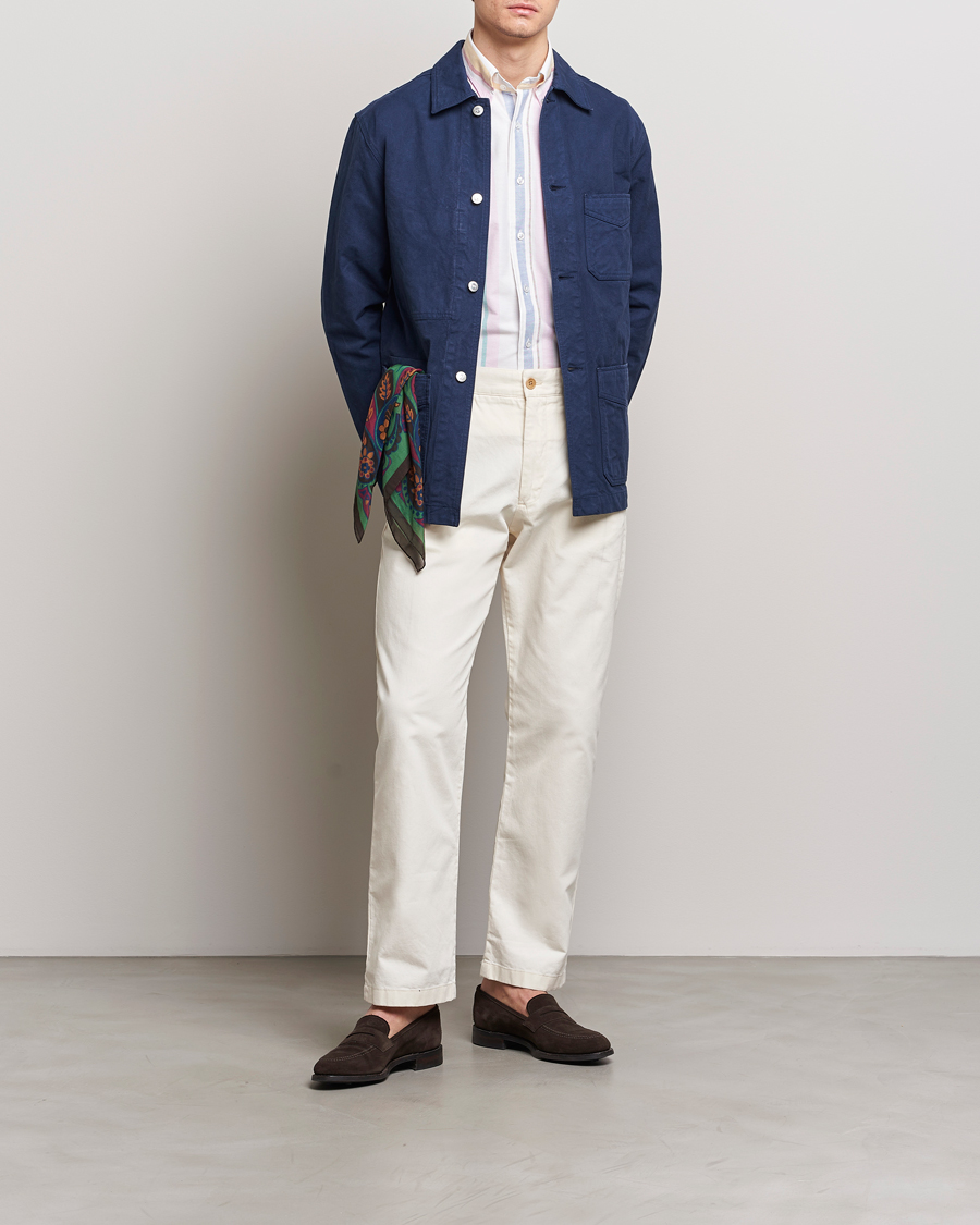 Herren | Jacken | Drake's | Duck Cotton Canvas Shore Jacket Navy