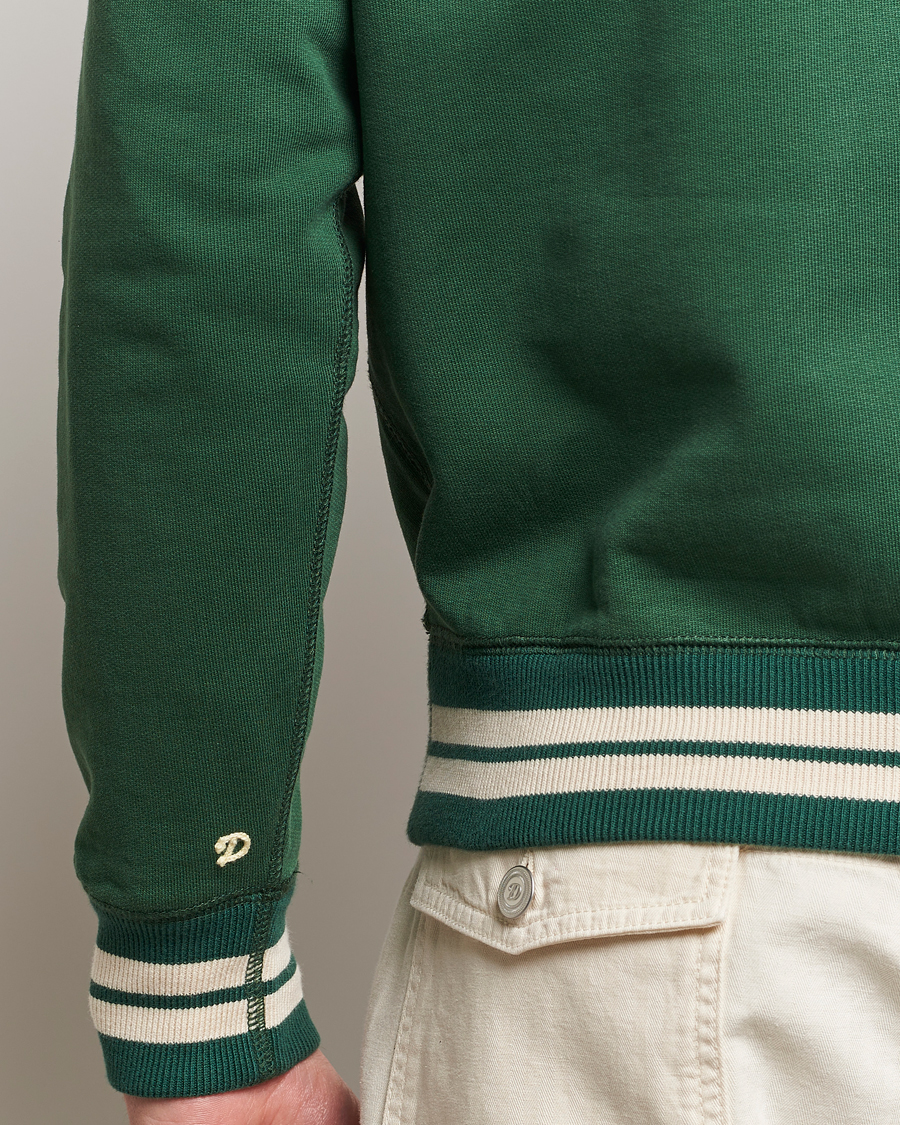 Herren | Pullover | Drake's | Striped Rib Sweatshirt Green