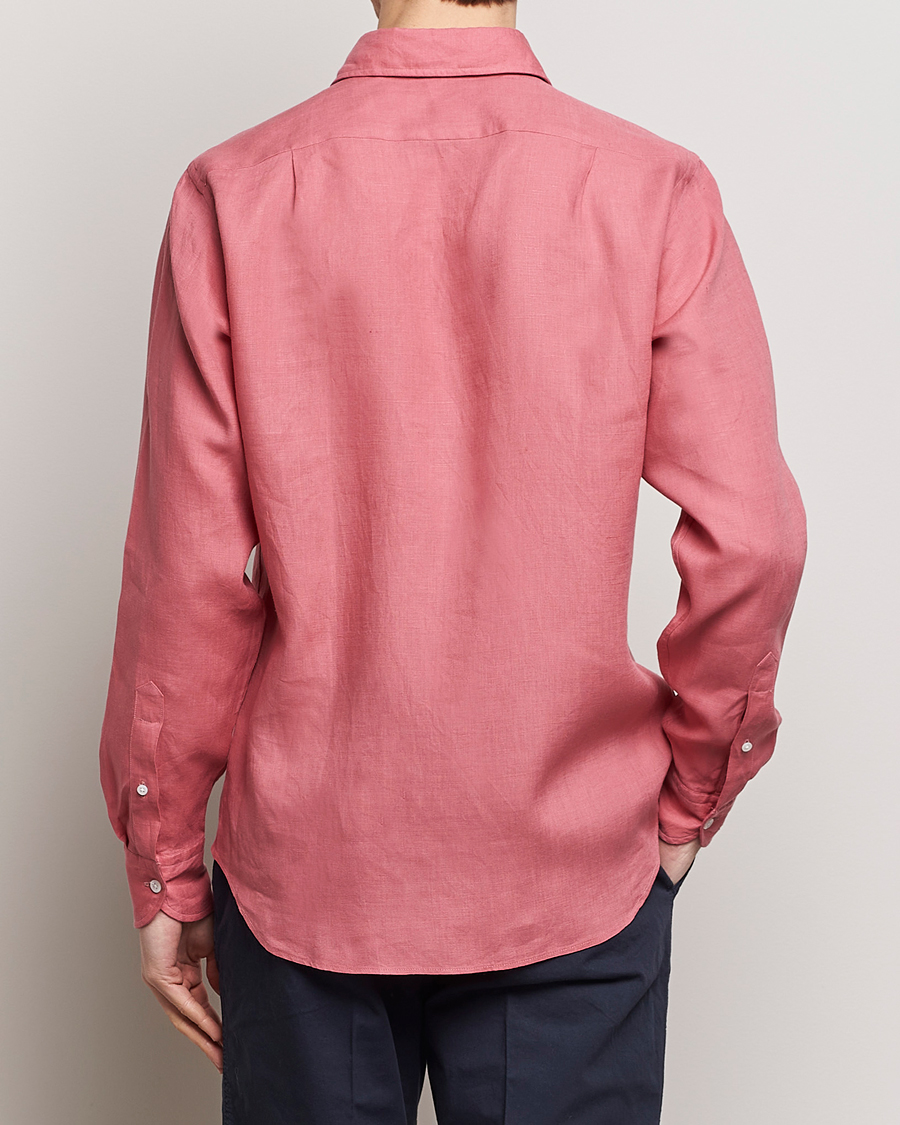 Herren | Hemden | Drake's | Linen Summer Shirt Pink