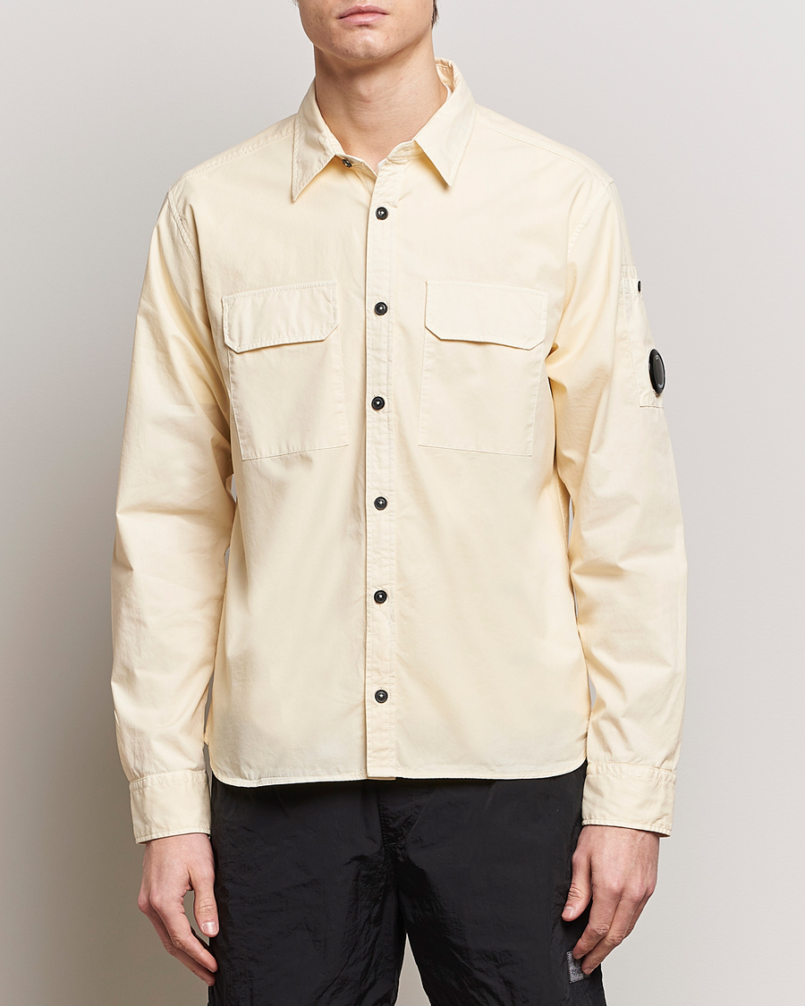 Herren | Hemden | C.P. Company | Long Sleeve Gabardine Pocket Shirt Ecru