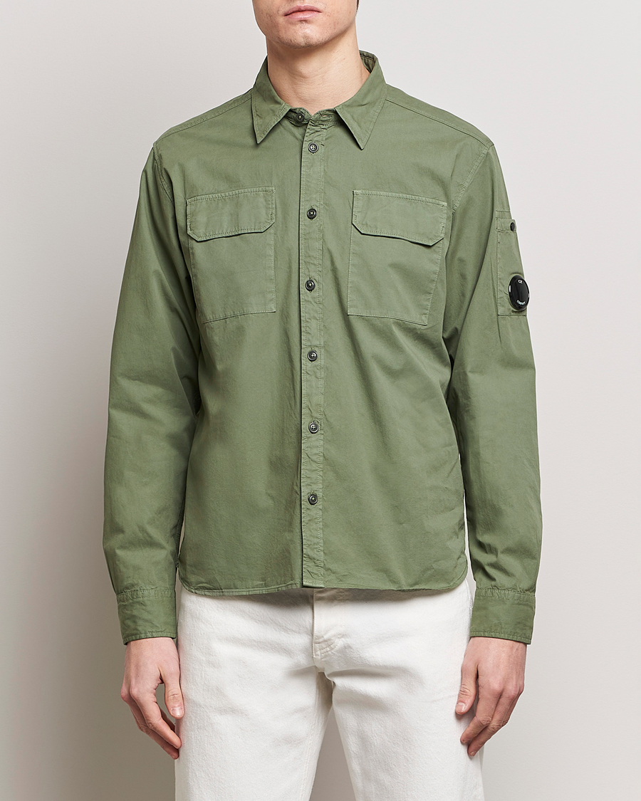 Herren |  | C.P. Company | Long Sleeve Gabardine Pocket Shirt Green