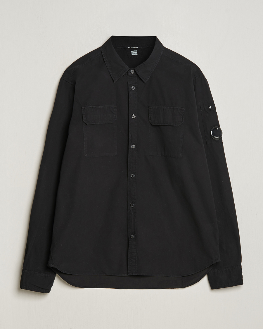 Herren | Hemden | C.P. Company | Long Sleeve Gabardine Pocket Shirt Black