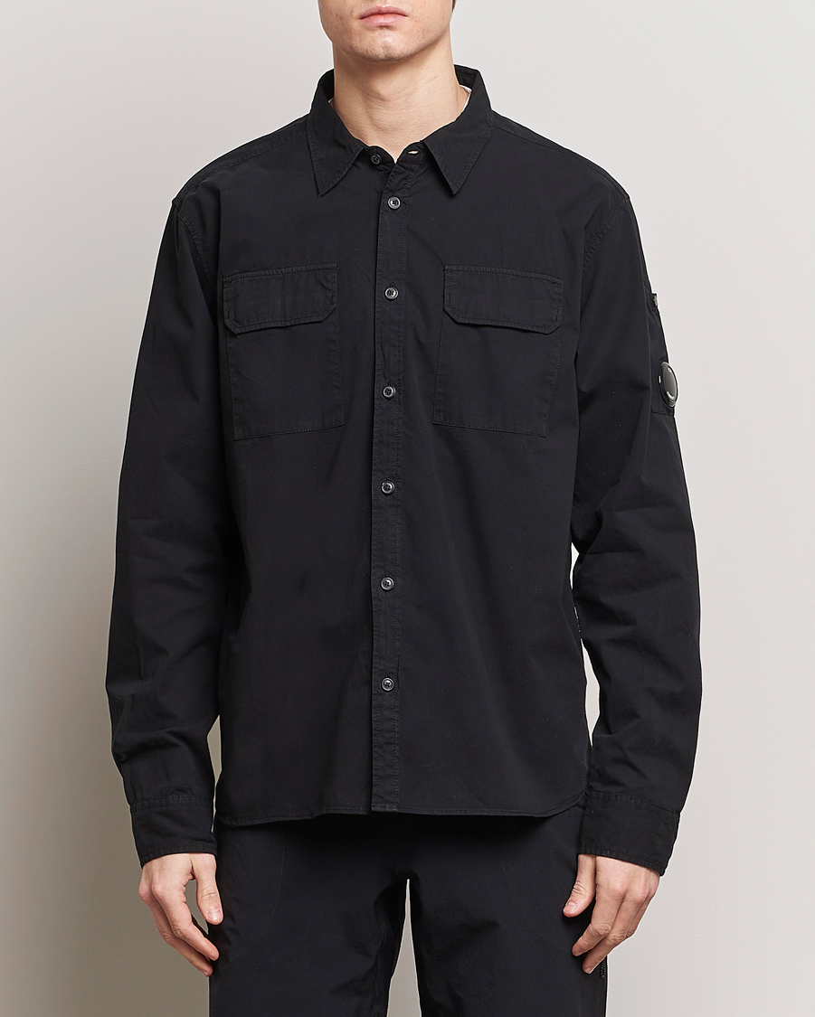 Herr | C.P. Company | C.P. Company | Long Sleeve Gabardine Pocket Shirt Black