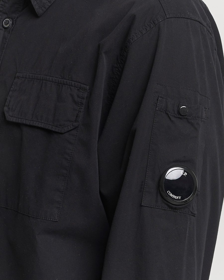 Herren | Hemden | C.P. Company | Long Sleeve Gabardine Pocket Shirt Black