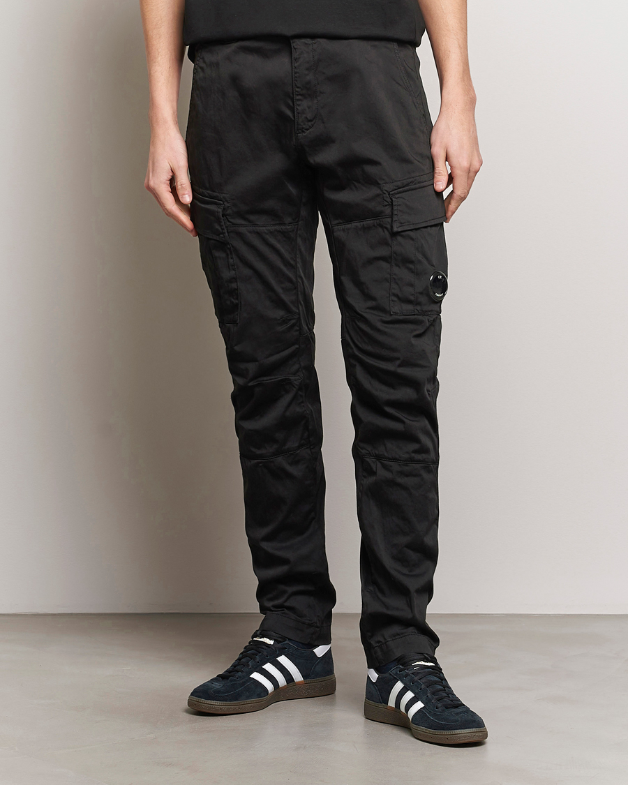 Men | C.P. Company | C.P. Company | Satin Stretch Cargo Pants Black