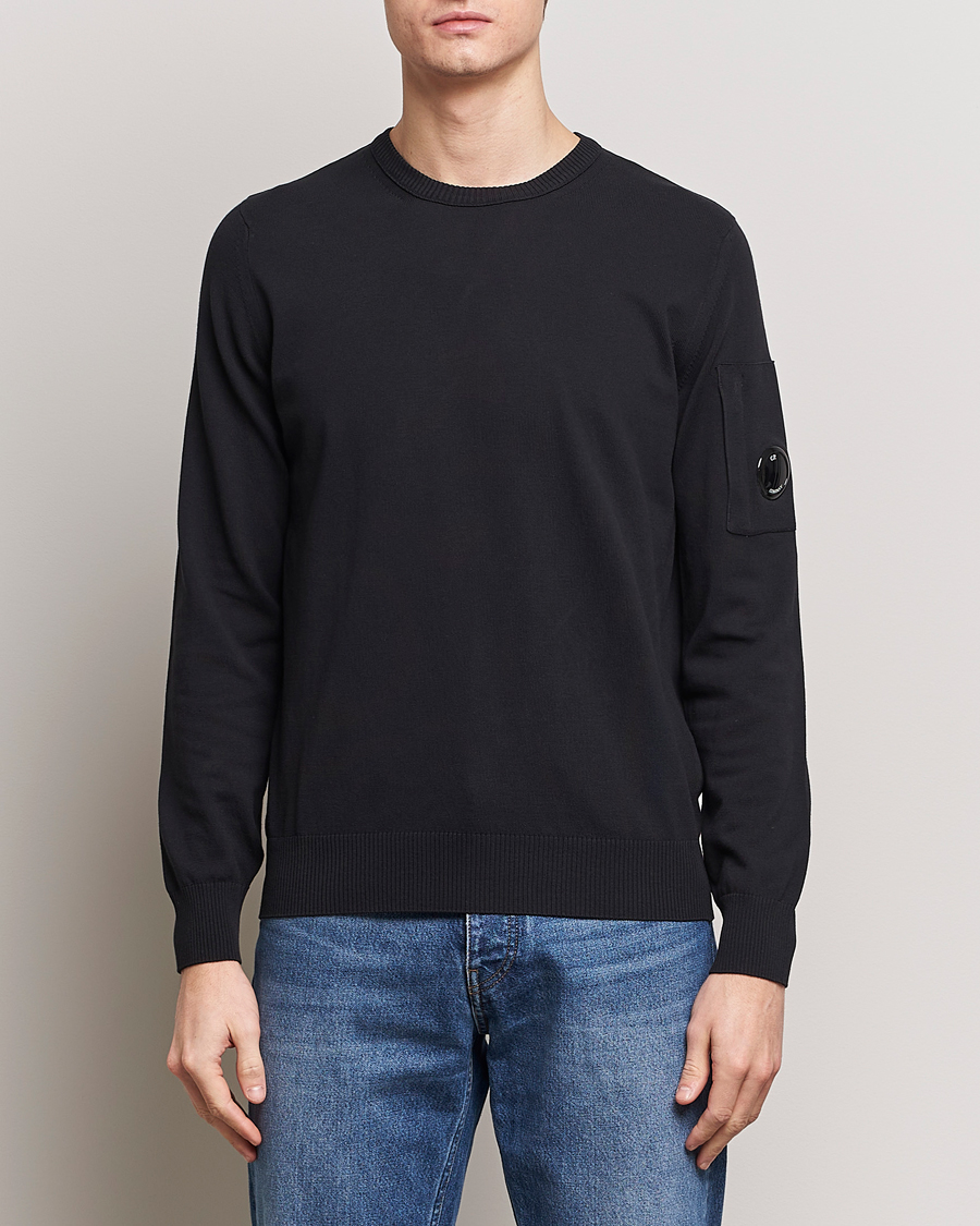Herr | Pullover rundhals | C.P. Company | Old Dyed Cotton Crepe Crewneck Black