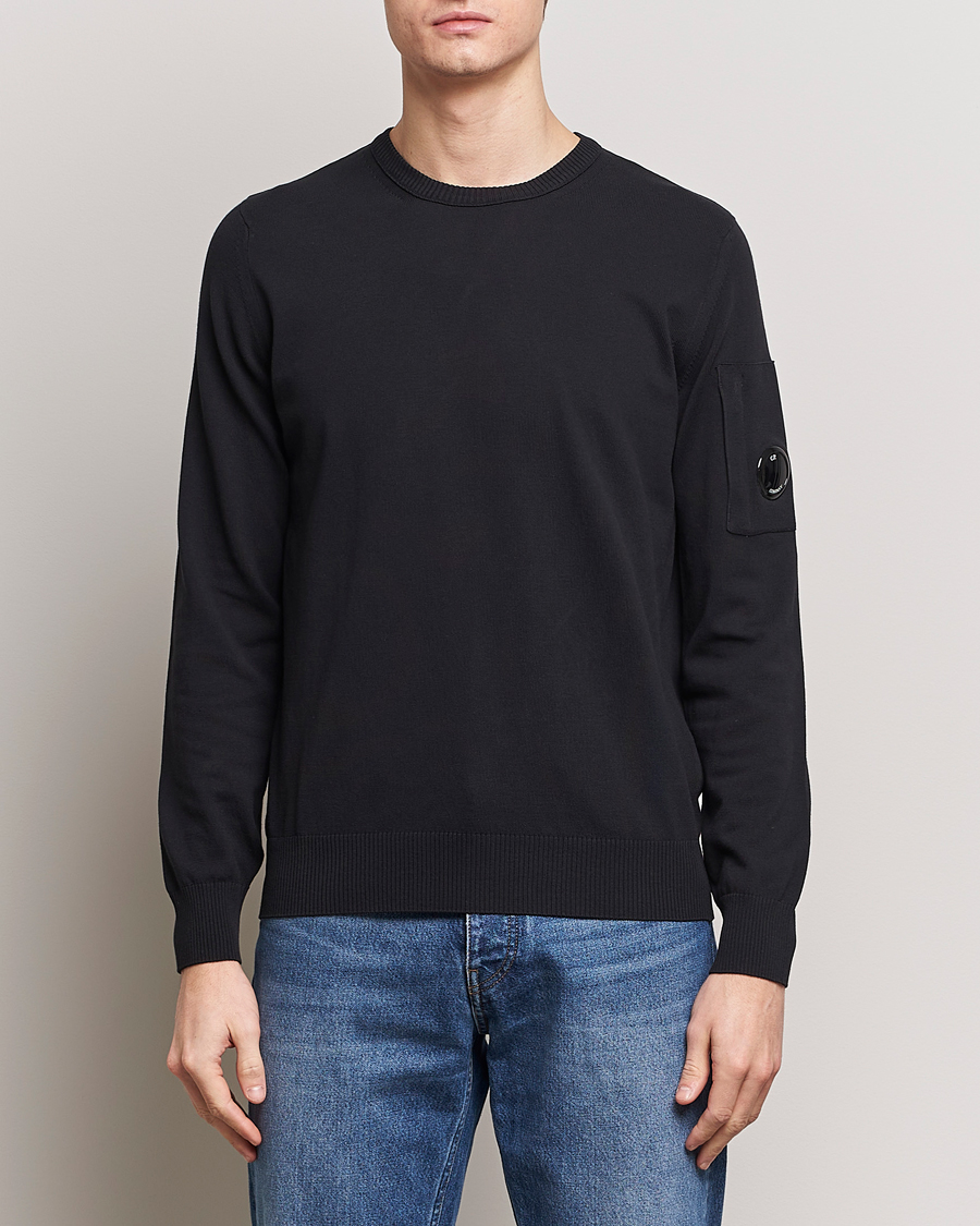 Herr | C.P. Company | C.P. Company | Old Dyed Cotton Crepe Crewneck Black