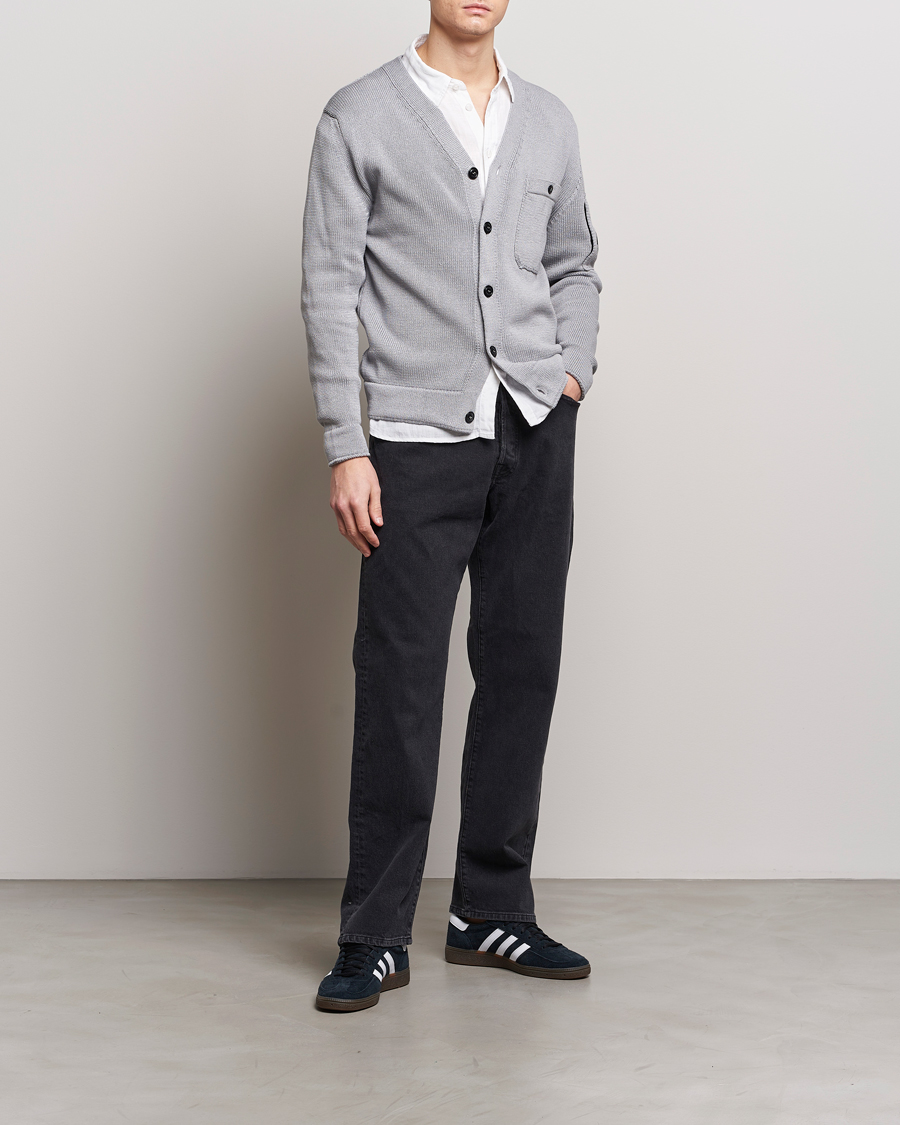 Herren | Pullover | C.P. Company | Compact Cotton Lens Cardigan Light Grey