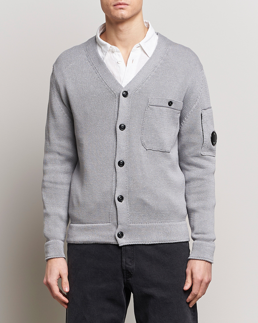 Herren |  | C.P. Company | Compact Cotton Lens Cardigan Light Grey