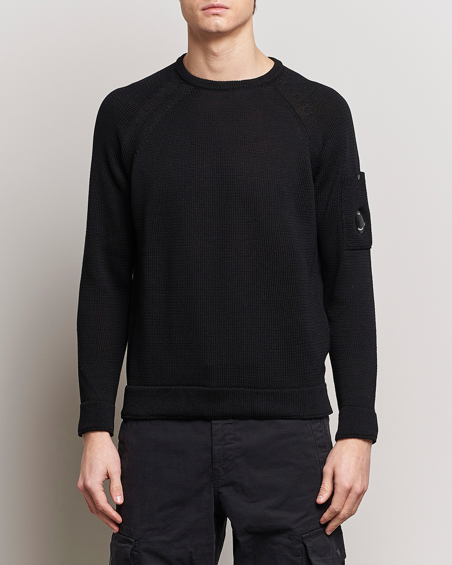 Herren | Strickpullover | C.P. Company | Compact Cotton Lens Crewneck Black