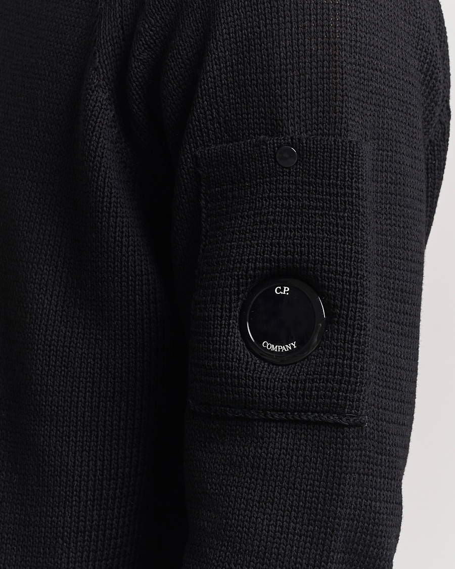 Herren | Pullover | C.P. Company | Compact Cotton Lens Crewneck Black