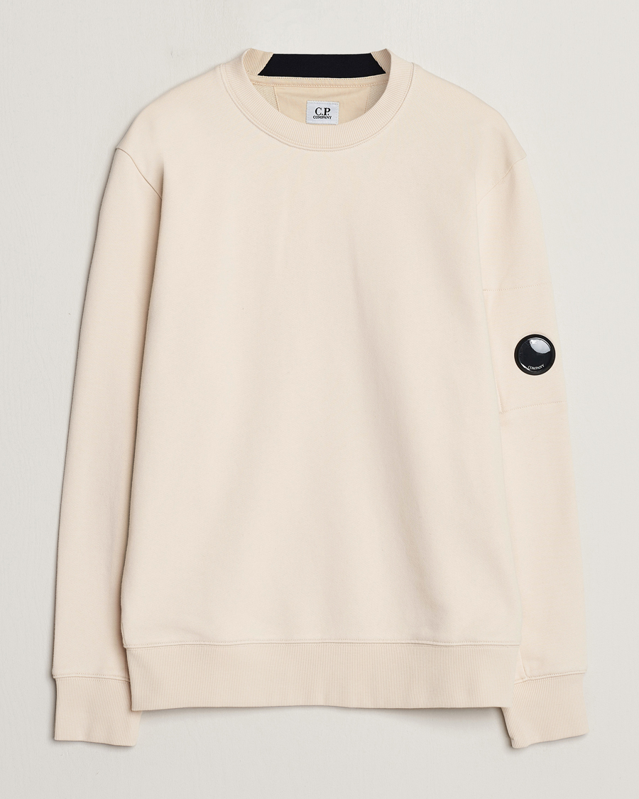 Herren | Pullover | C.P. Company | Diagonal Raised Fleece Lens Sweatshirt Ecru