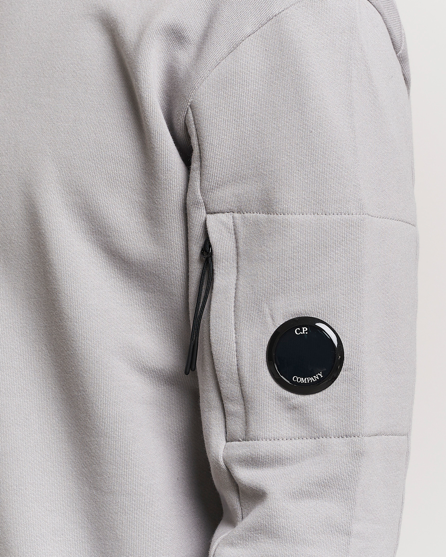 Herren | Pullover | C.P. Company | Diagonal Raised Fleece Lens Sweatshirt Light Grey