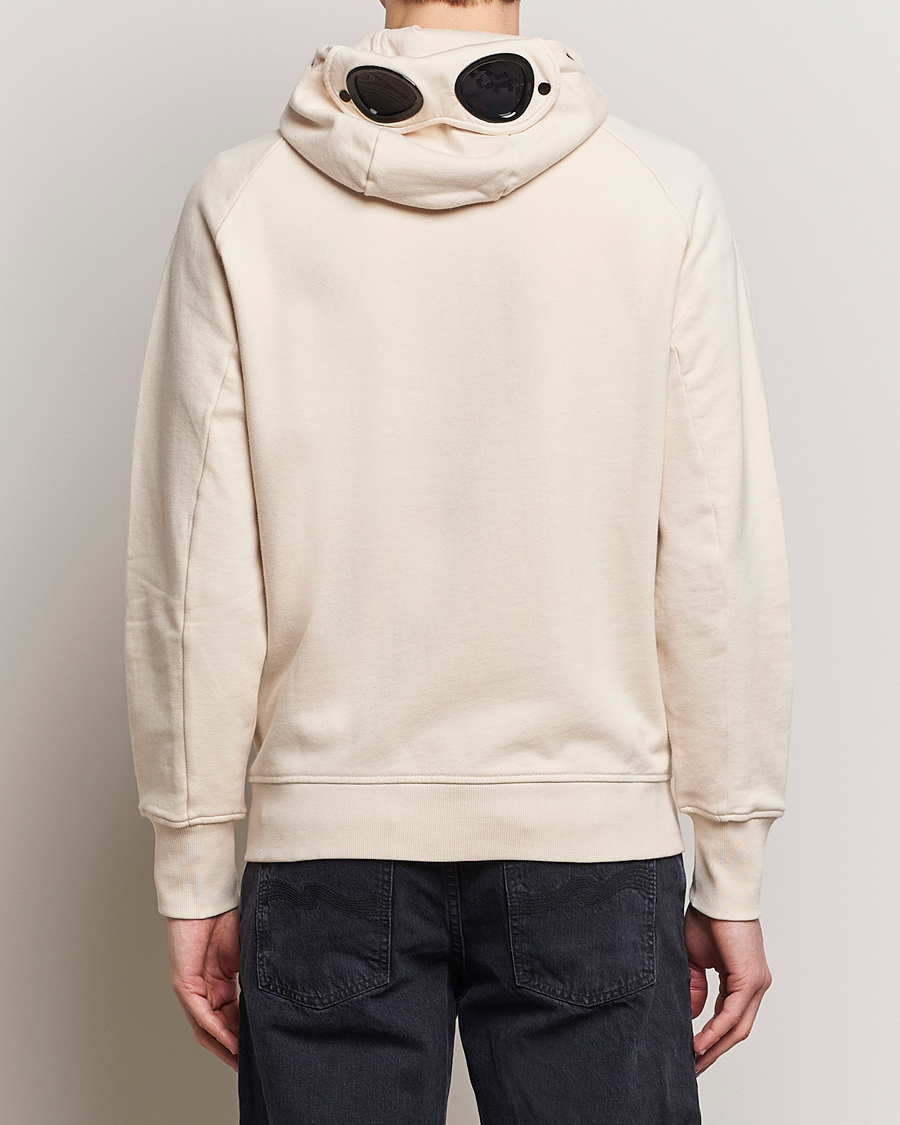 Herren | Pullover | C.P. Company | Diagonal Raised Fleece Full Zip Goggle Hoodie Ecru