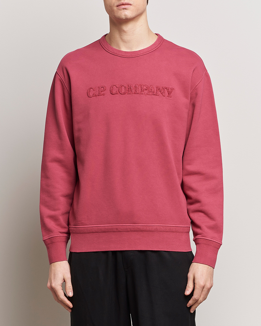 Men | C.P. Company | C.P. Company | Resist Dyed Cotton Logo Sweatshirt Wine