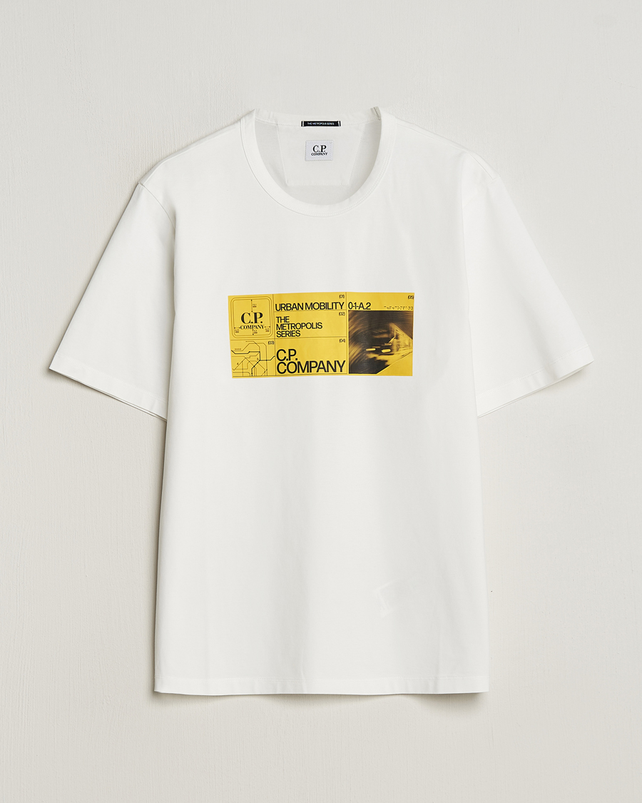 Herren | T-Shirts | C.P. Company | Metropolis Mercerized Jersey Logo T-Shirt White