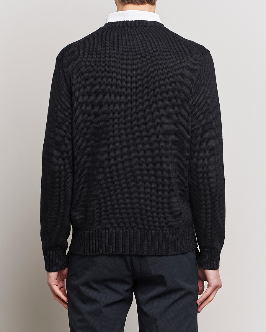 Herren | Pullover | RLX Ralph Lauren | Bear Golfer Knitted Sweater Polo Black