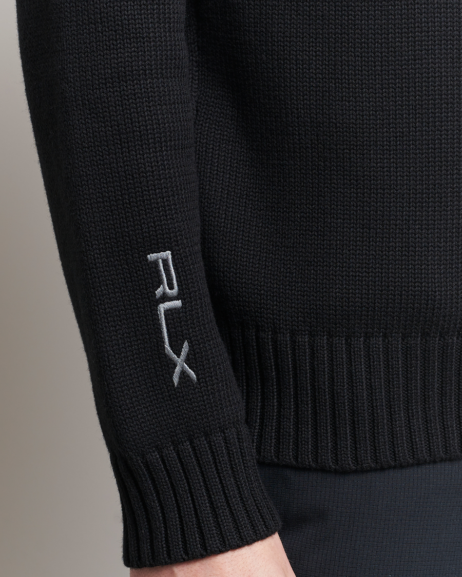 Herren | Pullover | RLX Ralph Lauren | Bear Golfer Knitted Sweater Polo Black