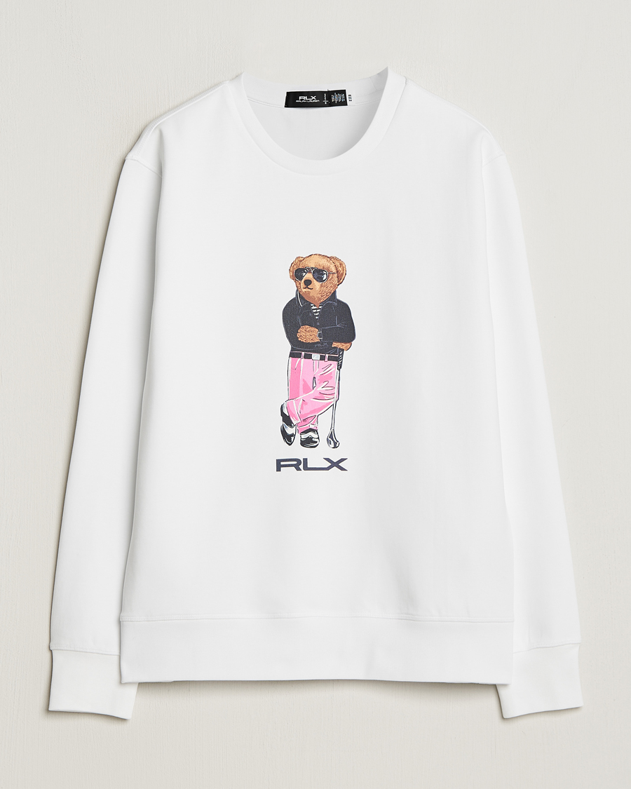 Herren | Pullover | RLX Ralph Lauren | Bear Golfer Double Knit Sweater Ceramic White