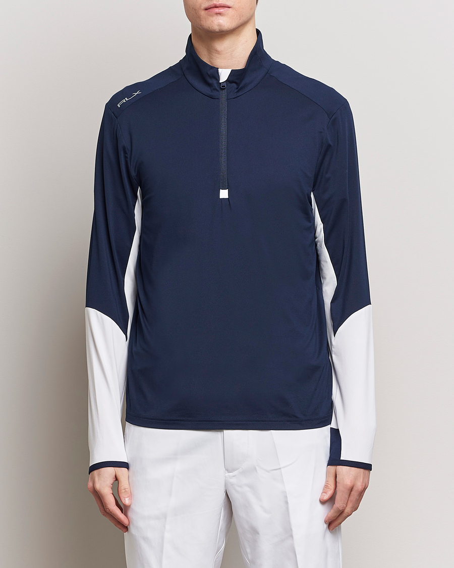 Men |  | RLX Ralph Lauren | Long Sleeve Airflow Half Zip Navy/White